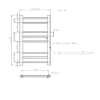 GRADE A1 - Chrome Heated Towel Rail Radiator 650 x 400mm - Sahara
