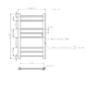 GRADE A1 - Chrome Heated Towel Rail Radiator 650 x 400mm - Sahara