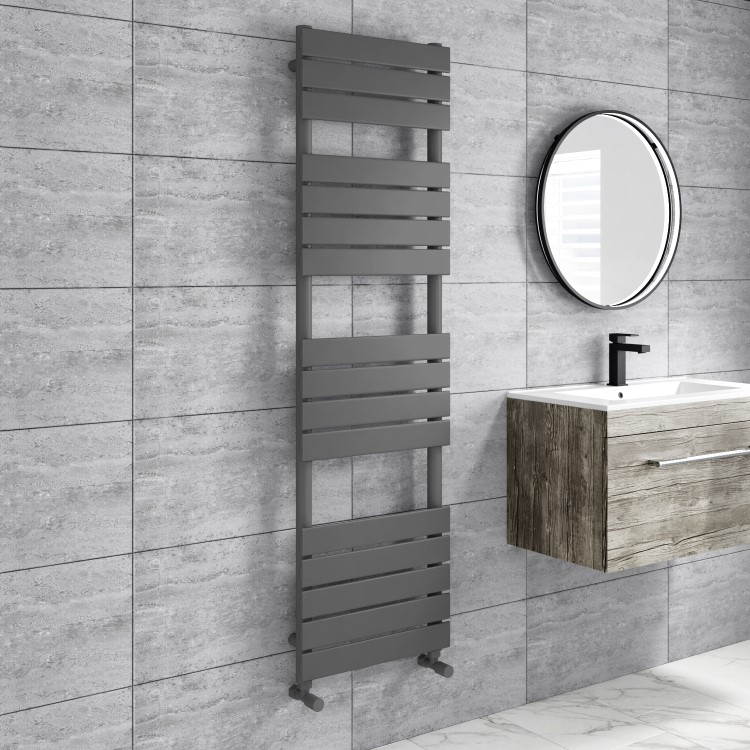 Anthracite Towel Radiator 1600 x 450mm - Tundra