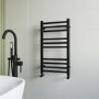 GRADE A1 - Black Heated Towel Rail Radiator 800 x 450mm - Sahara