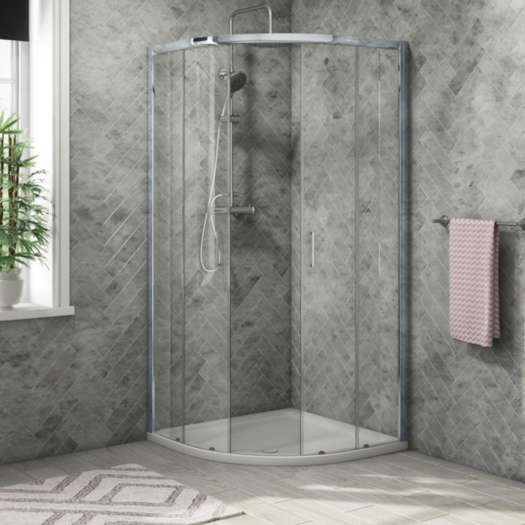 GRADE A1 - 900mm Quadrant Shower Enclosure- Lyra