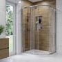 Chrome 6mm Glass Offset Quadrant Shower Enclosure 1200x800mm - Carina