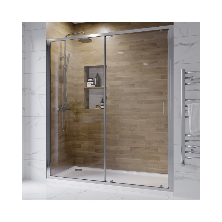 GRADE A1 - 1500mm Sliding Shower Door-Carina 