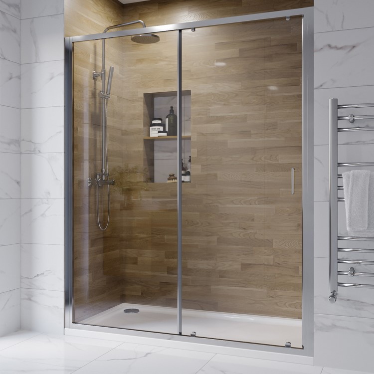 GRADE A1 -  1600mm Sliding Shower Door-Carina