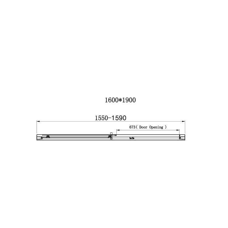 GRADE A1 -  1600mm Sliding Shower Door-Carina