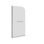 Freestanding Single Ended Right Hand Corner Shower Bath with Chrome Bath Screen with Towel Rail 1650 x 800mm - Amaro