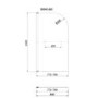 Freestanding Single Ended Right Hand Corner Shower Bath with Black Bath Screen with Towel Rail  1500 x 800mm - Kona