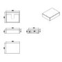 600mm Black Wall Hung Countertop Vanity Unit - Lugo