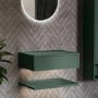 ONLY OPENED - 600mm Green Wall Hung Countertop Basin Shelf - Lugo