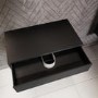 ONLY OPENED - Lugo 800mm Wall Hung Shelf & Drawer - Matt Black