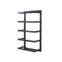 GRADE A1 - Black 5 Tier Wall Mounted Towel Rack