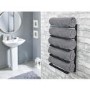 GRADE A1 - Black 5 Tier Wall Mounted Towel Rack