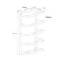GRADE A1 - Black 5 Tier Wall Mounted Towel Rack