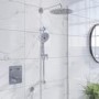Chrome 2 Outlet Concealed Thermostatic Shower Valve with 2 Function Push Button - Vance