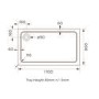 Chrome 6mm Glass Rectangular Sliding Shower Enclosure with Shower Tray 1700x800mm - Carina