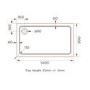 GRADE A1 - Stone Resin Rectangular Shower Tray 1400 x 900mm