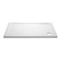 A2/UNBD1070100 ALMOST PERFECT - Rectangle stone resin white shower tray 1000 x 700 - Pearl