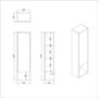 ALMOST PERFECT - Single Door White Wall Mounted Tall Bathroom Cabinet 350 x 1250mm - Lugo