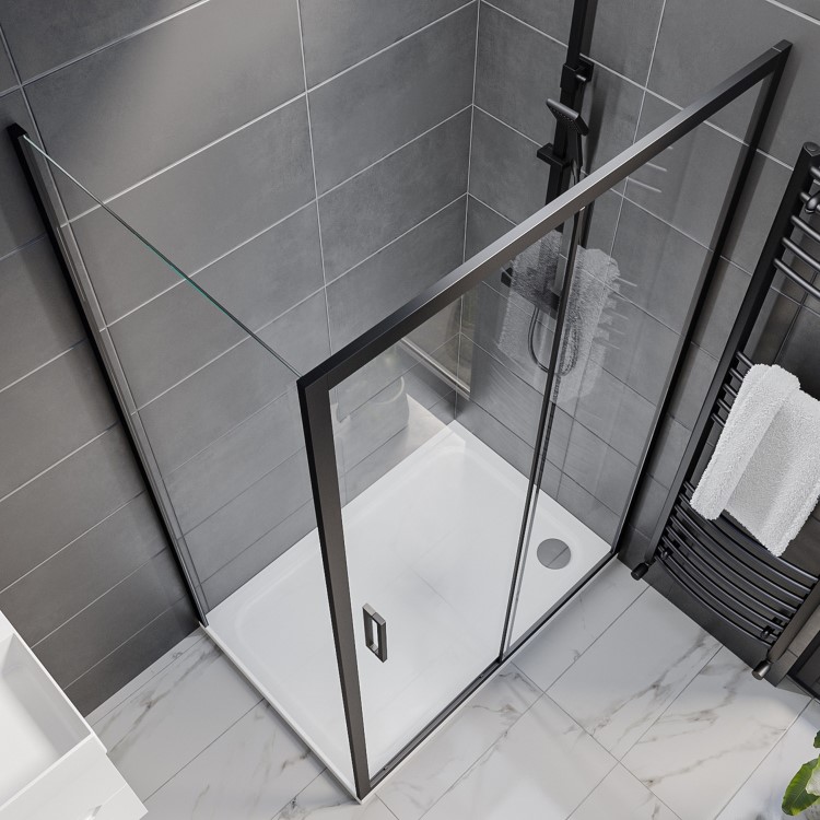 1100x760mm Stone Resin Rectangular Shower Tray - Pearl          