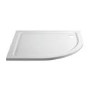 GRADE A1 - 1000x800mm Stone Resin Right Hand Offset Quadrant Shower Tray - Pearl 