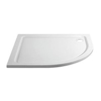 1000x800mm Right Hand Offset Quadrant Shower Tray - White Acrylic Stone Resin - Pearl 1000x800mm Right Hand Offset Quadrant Shower Tray - White Acrylic Stone Resin - Pearl