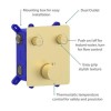 Brushed Brass Push Button 2 Function Shower Valve - Vance