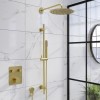 Brushed Brass Push Button 2 Function Shower Valve - Vance
