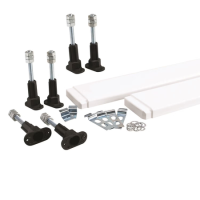 GRADE A1 - Offset Quads Leg & Panel Shower Tray Riser Kit Pack - White