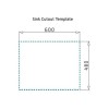 Single Bowl Grey Composite Kitchen Sink with Reversible Drainer - Essence Amelia