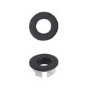 GRADE A1 - Matt Black Round Basin Overflow Cover - Ashford