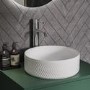 GRADE A1 - Round Chevron Countertop Basin 360mm - Sonoma 