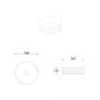 GRADE A1 - Round Chevron Countertop Basin 360mm - Sonoma 