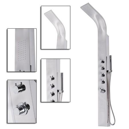 GRADE A1 - AquaDuo Thermostatic Shower Tower Panel