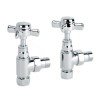 GRADE A1 - Deluxe Traditional Angled Chrome Radiator Valves