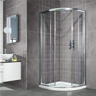 GRADE A1 - Sliding Door Quadrant Enclosure 800 x 800mm - 6mm Glass - Aquafloe Range