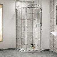 GRADE A1 - 900 x 900mm Sliding Door Quadrant Enclosure 6mm Glass - Aquafloe