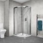 GRADE A1 - 900 x 900mm Sliding Door Quadrant Enclosure 6mm Glass - Aquafloe