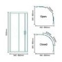 GRADE A1 - 900 x 900mm Sliding Door Quadrant Enclosure 6mm Glass - Aquafloe