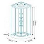 GRADE A1 - Aqualine Shower Cabin - Part 5 - Back Panel