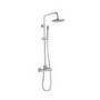 Chrome Thermostatic Mixer Shower with Round Overhead & Pencil Handset - Vira