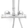 Chrome Thermostatic Mixer Shower with Round Overhead & Pencil Handset - Vira
