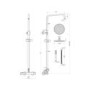 Chrome Thermostatic Mixer Shower with Round Overhead & Pencil Handset - Vira