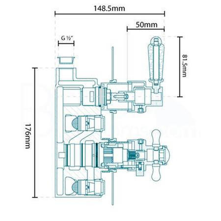 GRADE A1 - Traditional Concealed Dual Control Shower Valve