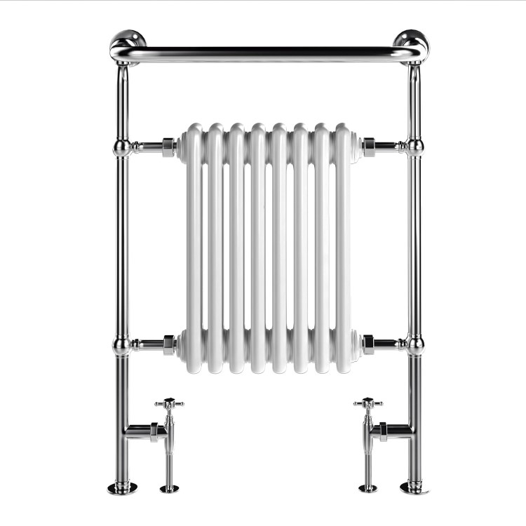 GRADE A1 - Traditional Bathroom Heated Towel Rail Radiator - 963 x 637mm