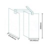 GRADE A1 - Trinity Premium 1000mm Wetroom Front Glass