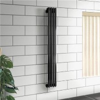Rowton Designer 1700 x 175mm Black  Radiator