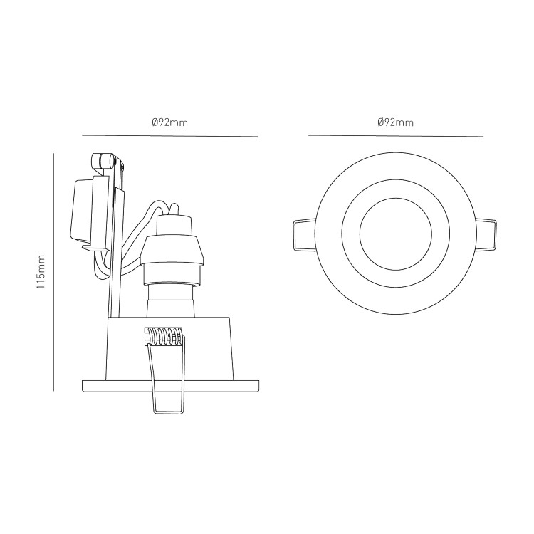 GRADE A1 - Cali Round Downlight IP65 black