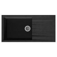 RockLite Bredon Single Bowl Inset Black Composite Kitchen Sink with Reversible Drainer RockLite Bredon Single Bowl Inset Black Composite Kitchen Sink with Reversible Drainer