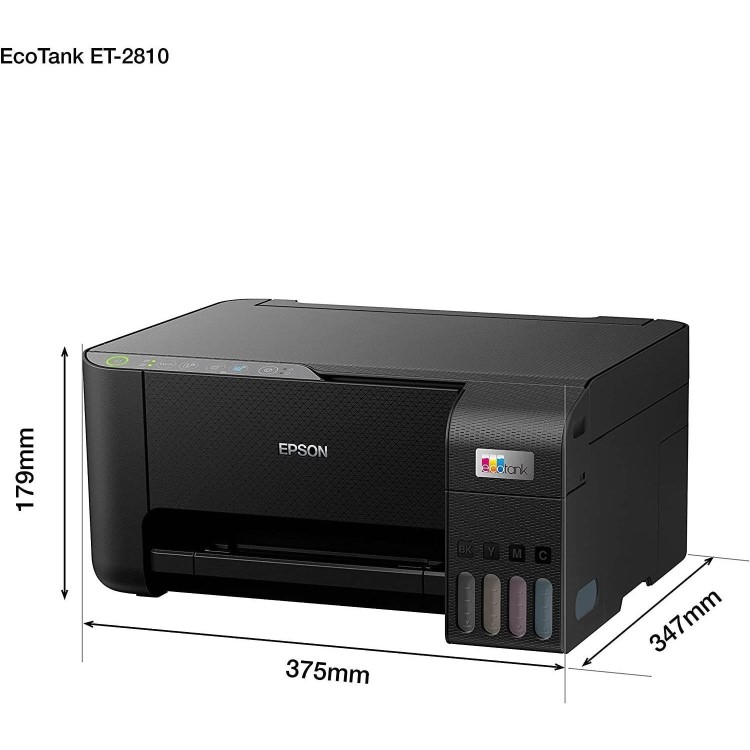 Epson EcoTank ET-2810 C11CJ67401 Inkjet Printer Colour Wireless All-in-One A4 x 210 42 per pallet