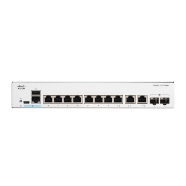 Cisco Catalyst 1300 8p GE Ext PS 2x1G Combo Managed Switch